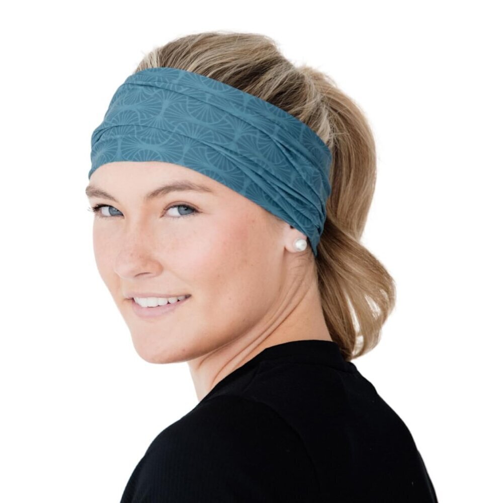 Blue Hair Band Spandex Women’s Stretchy Workout Headband Accessories